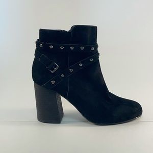 Women’s black heeled BP studded boots